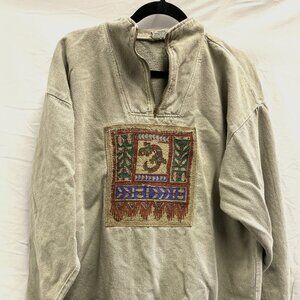 By Taylor 100 % cotton. Draw string bottom size XL